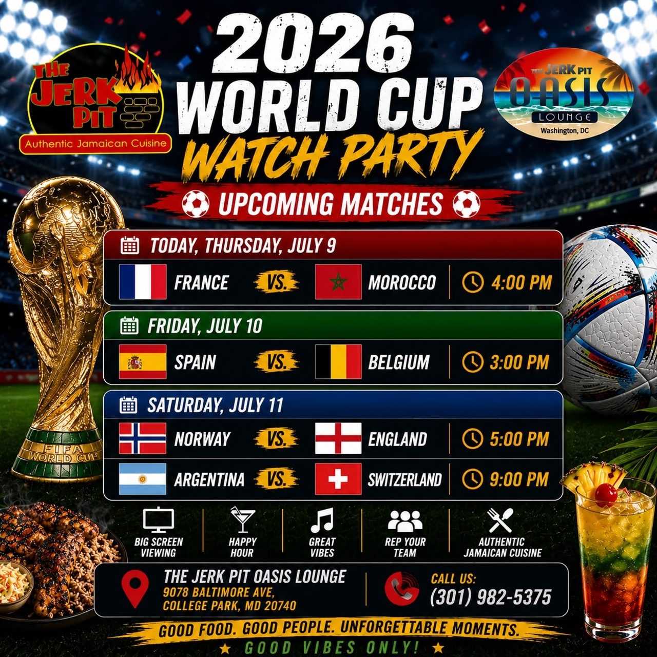 Catch the FIFA World Cup at The Jerk Pit!