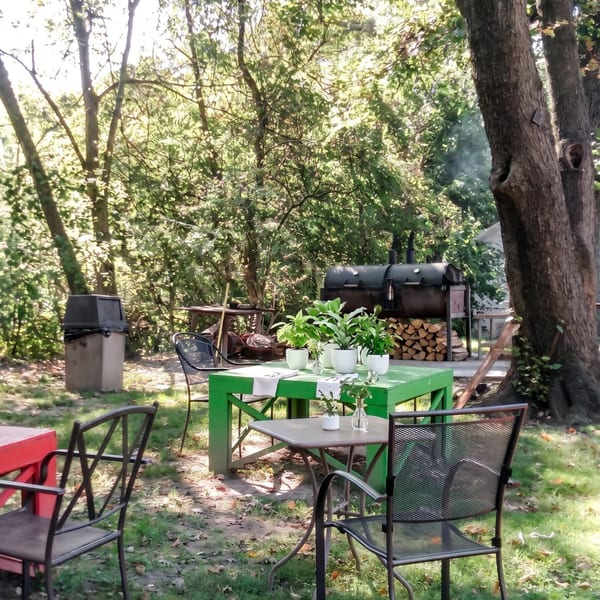 Enjoying food outdoors