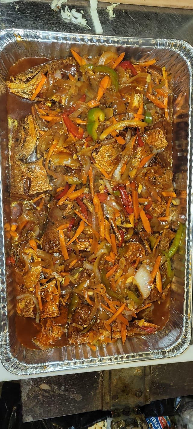 C Red Snapper Brown Stew.