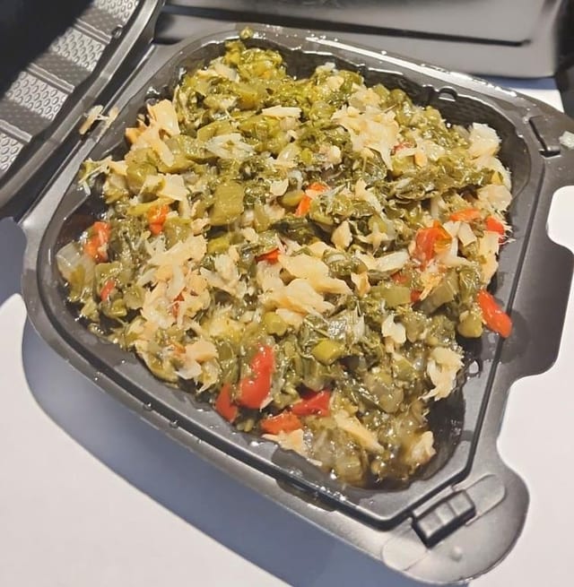 C Callaloo & Saltfish - Half Pan.