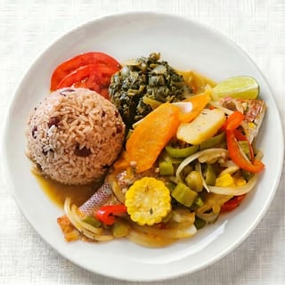 Large Callaloo and Saltfish